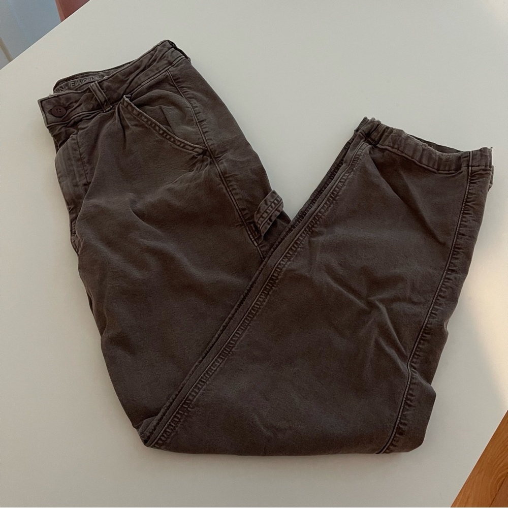 ae highest rise 90s boyfriend cargo straight leg pants